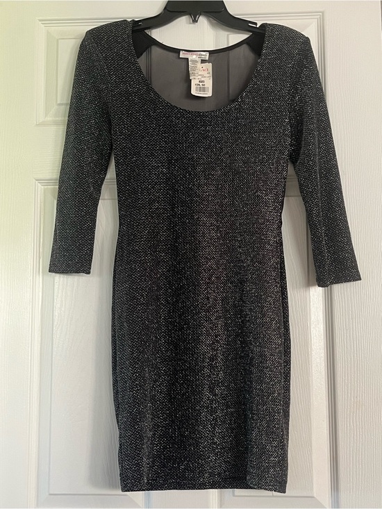 Agaci Dresses & Skirts - NWT a'gaci Black with Silver Shimmer Bodycon Mini Dress